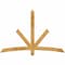 Ekena Millwork Alberta Rough Sawn Timber Gable Bracket, Western Red Cedar, 72"W x 48"H x 2"D x 4"F, 16/12 Pitch GBW072X48X0204ALB00RWR - alternate 1